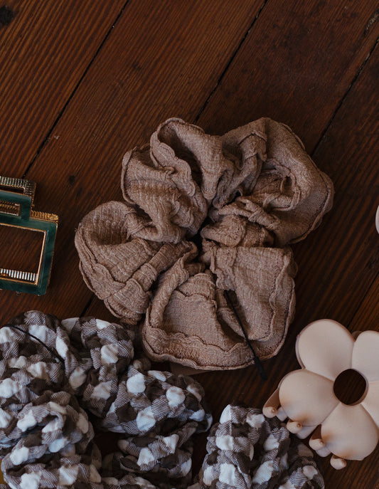 Sand Oversized Scrunchie